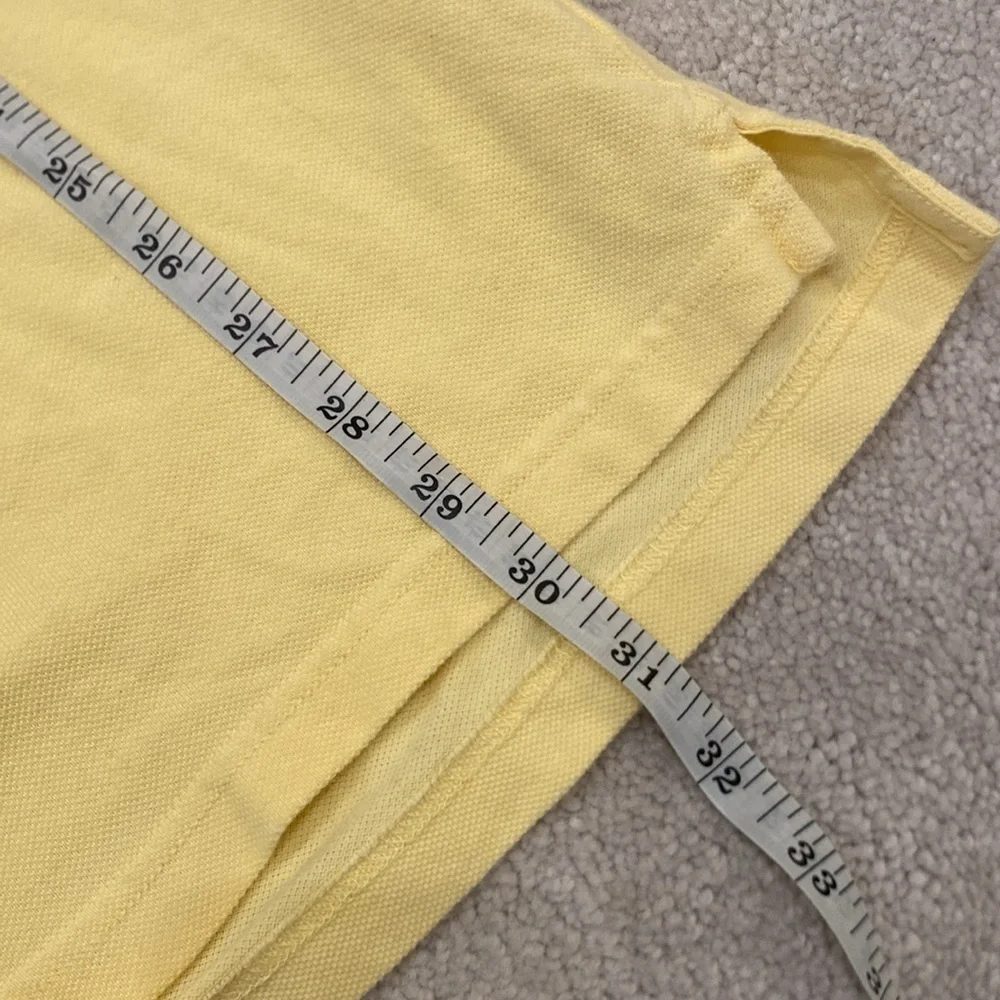 J. Crew Vintage Polo Men's Short Sleeve Cotton Size large yellow